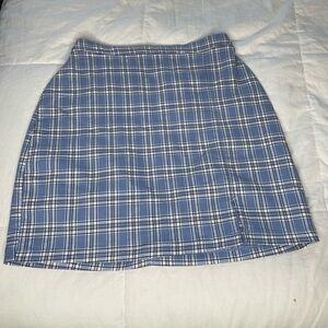 Hollister Blue Plaid Ultra High-Rise Mini Skirt | Preppy Y2K Academia Aesthetic
